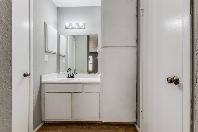 2240 Tarpley Rd Unit 462, Carrollton, TX 75006 - bathroom featuring wood finished floors and vanity