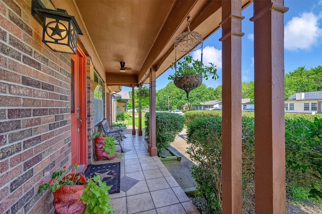 view of patio with covered porch