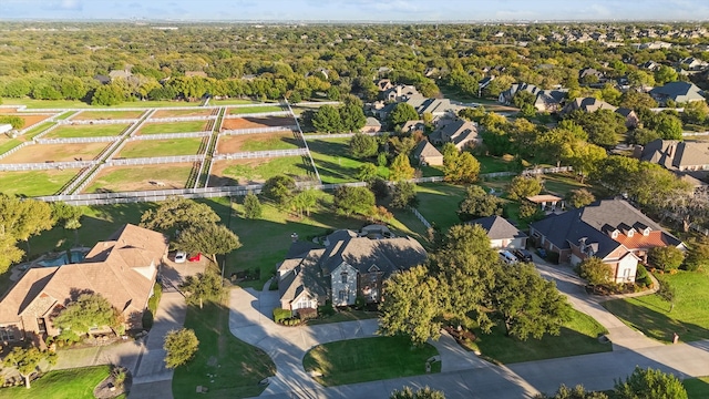 drone / aerial view with a residential view