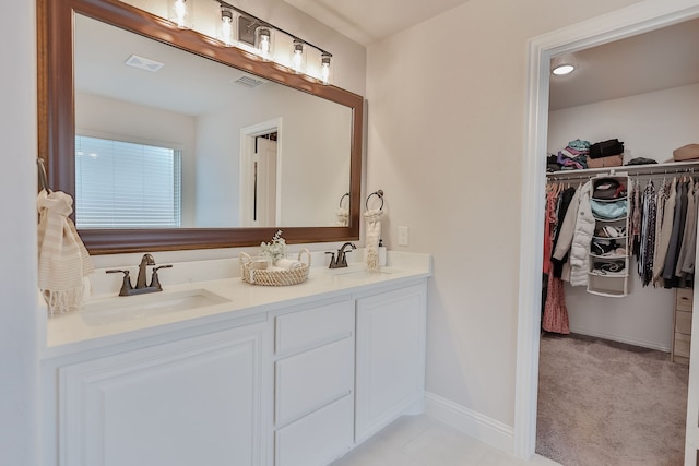 bathroom with vanity