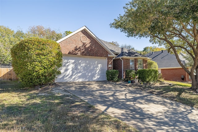 view of front facade with a garage