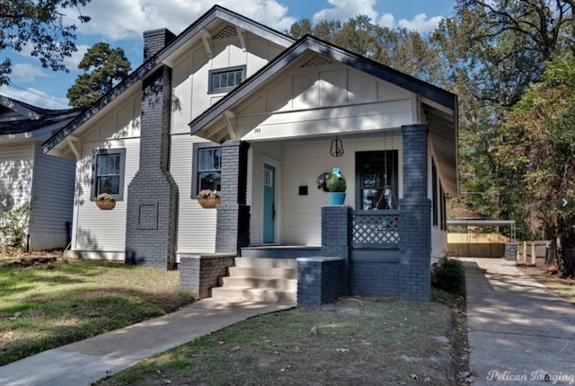 bungalow with covered porch