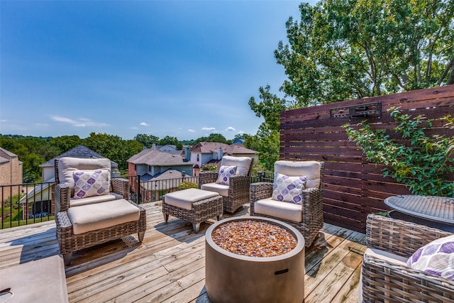 view of wooden deck