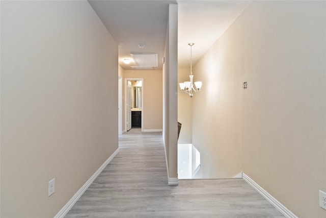 hall featuring light hardwood / wood-style floors