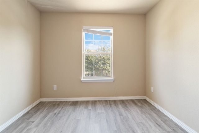 empty room featuring light hardwood / wood-style floors