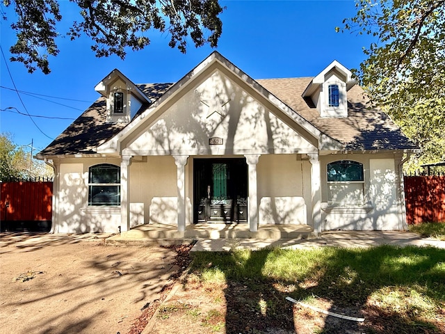 view of front of property with a porch