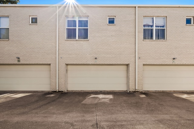 exterior space featuring a garage