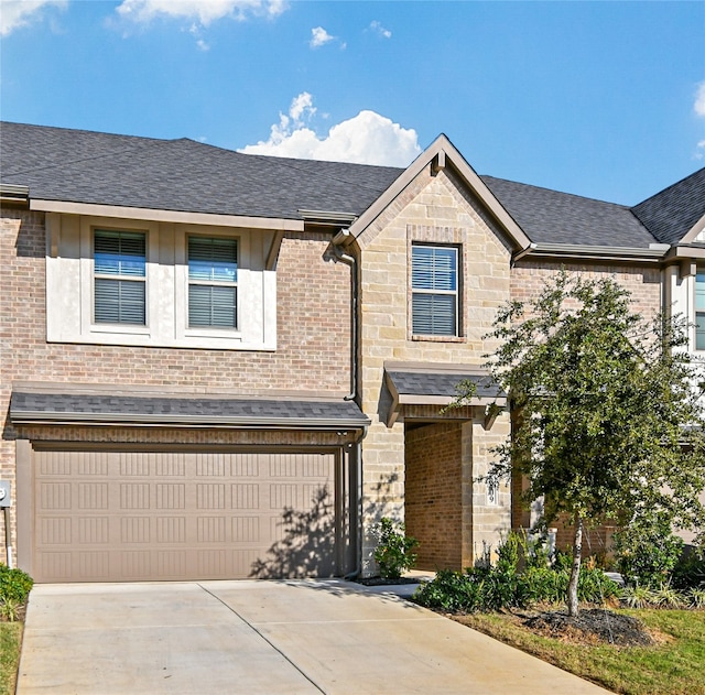 view of front of house featuring a garage