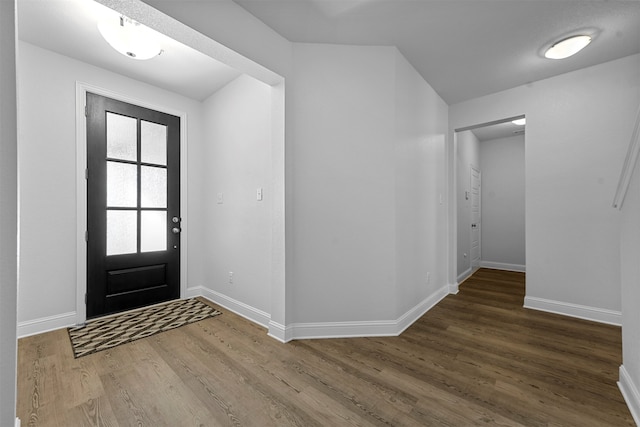 entrance foyer with hardwood / wood-style floors