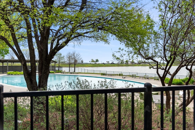 view of water feature