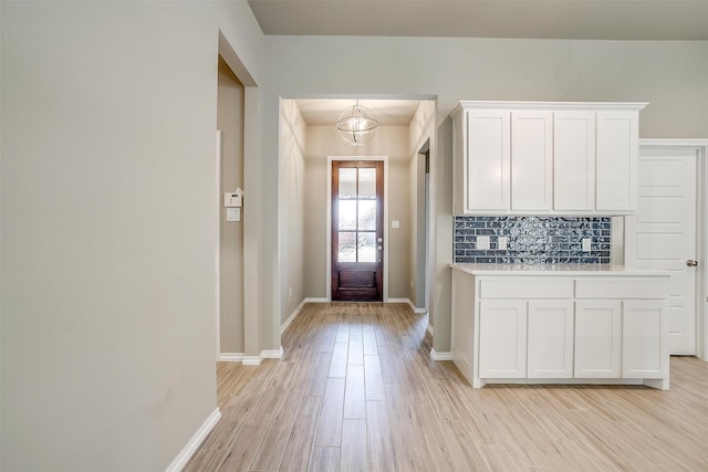 interior space featuring light hardwood / wood-style floors