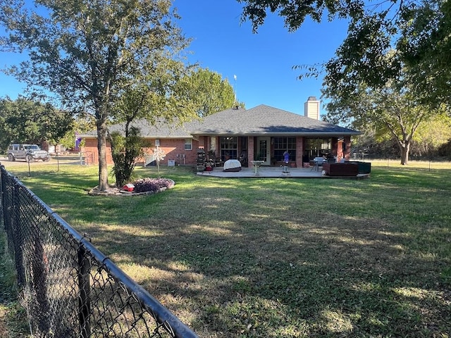 view of yard with a patio area