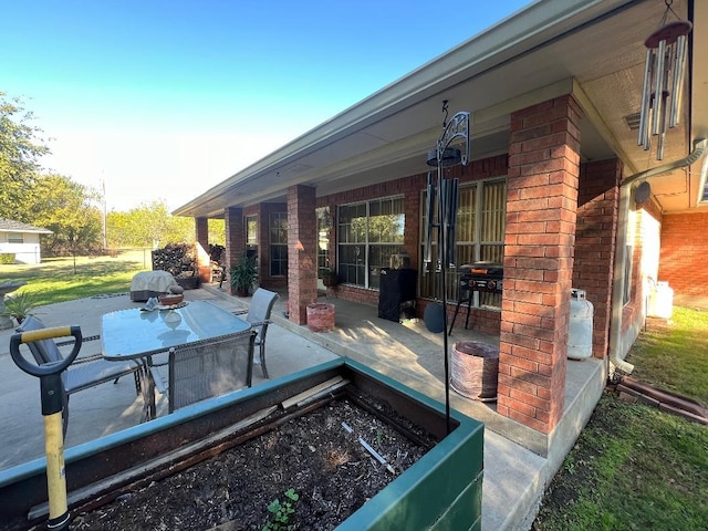 view of patio / terrace featuring area for grilling