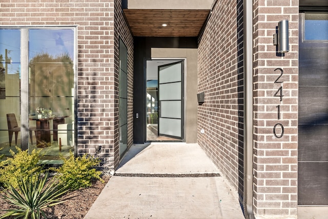 view of doorway to property