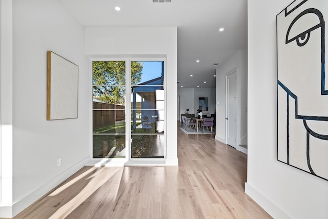 interior space featuring light hardwood / wood-style floors