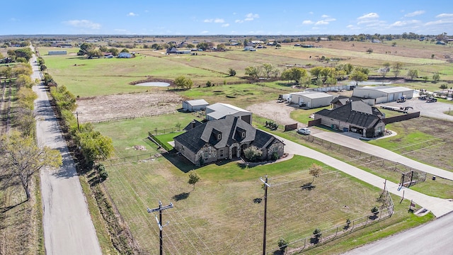 bird's eye view featuring a rural view