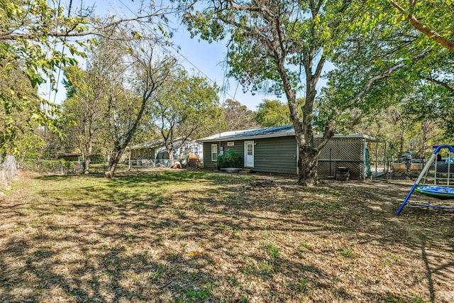 view of yard featuring a playground