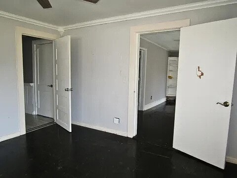 spare room featuring ornamental molding