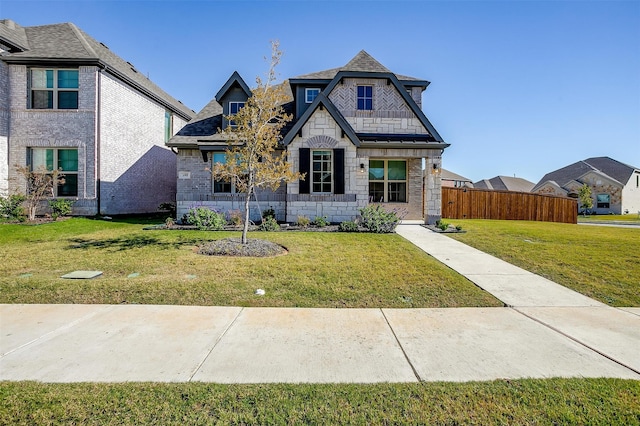 view of front facade with a front lawn