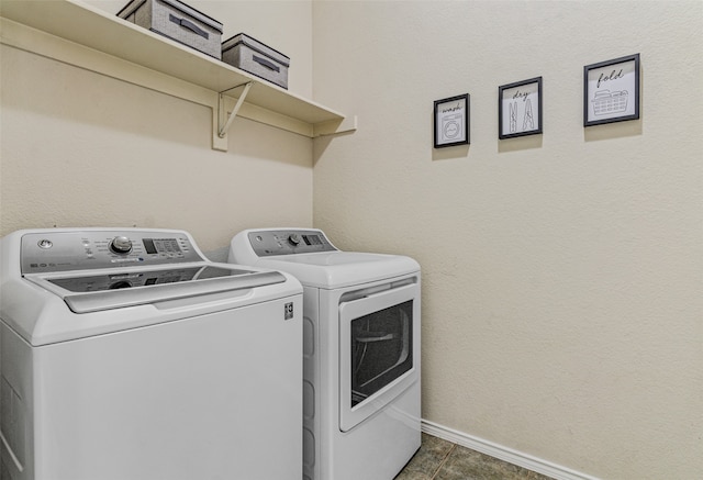 laundry room with separate washer and dryer