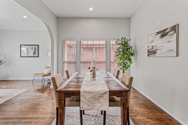 dining room featuring wood-type flooring