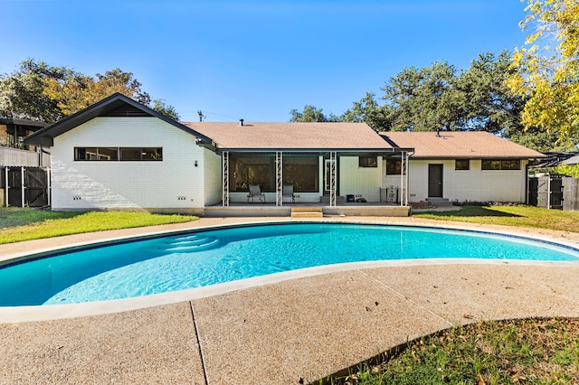 view of pool with a patio area