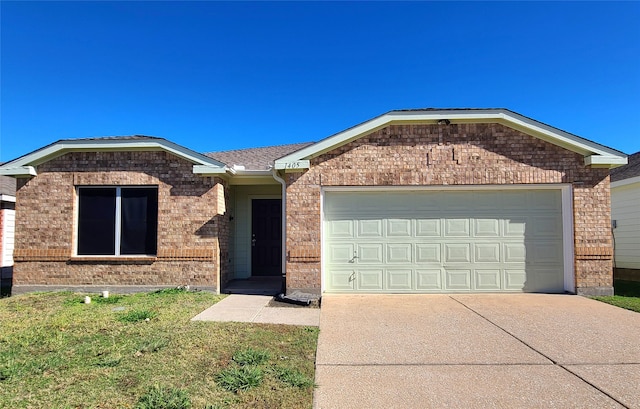 view of single story home