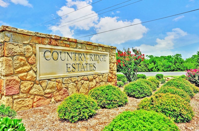 view of community sign