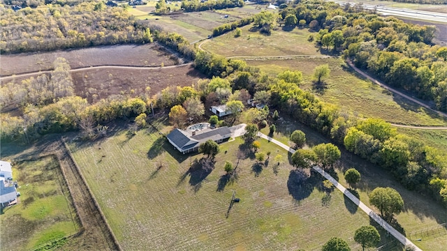 drone / aerial view featuring a rural view