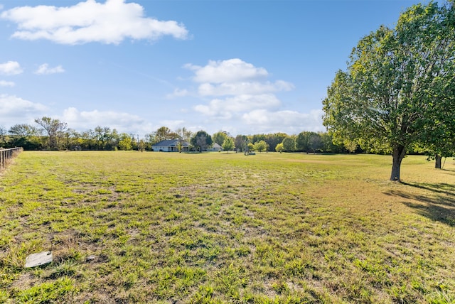 view of yard featuring a rural view