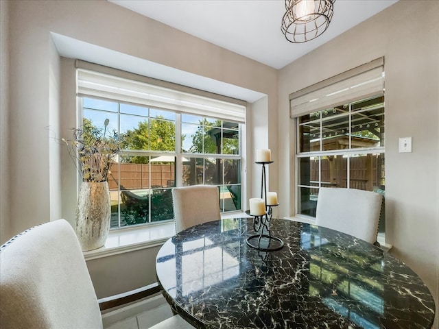 view of dining room