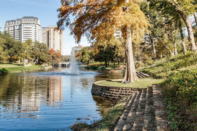 view of property's community featuring a water view