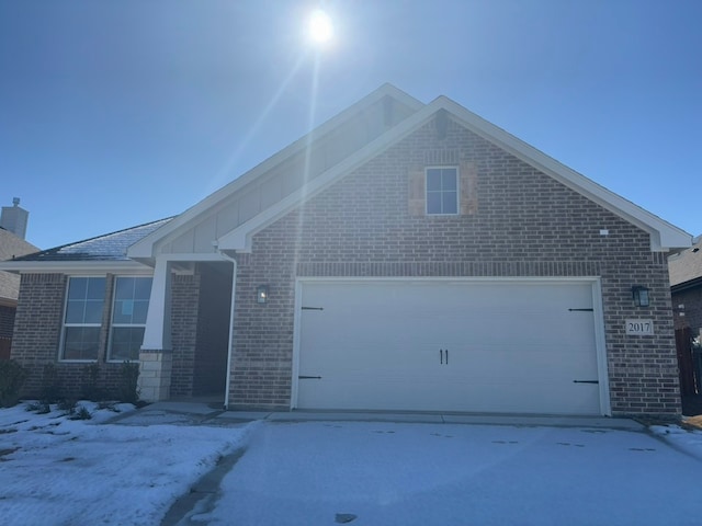 view of front of home featuring a garage