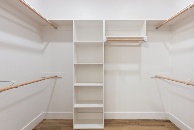 spacious closet featuring wood-type flooring