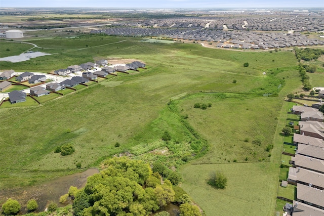 bird's eye view with a rural view