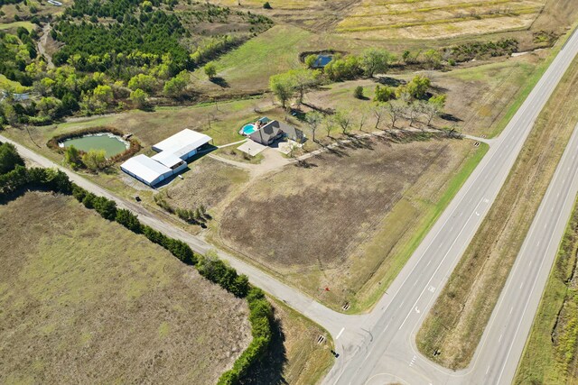 bird's eye view featuring a rural view