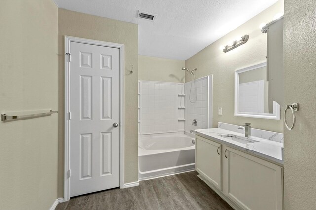 bedroom with ceiling fan and dark hardwood / wood-style flooring