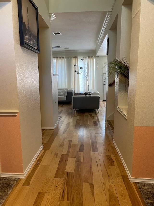 hallway featuring light hardwood / wood-style flooring