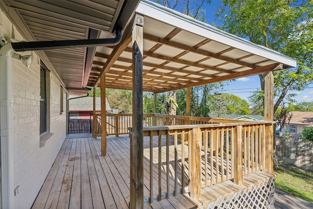 view of wooden deck