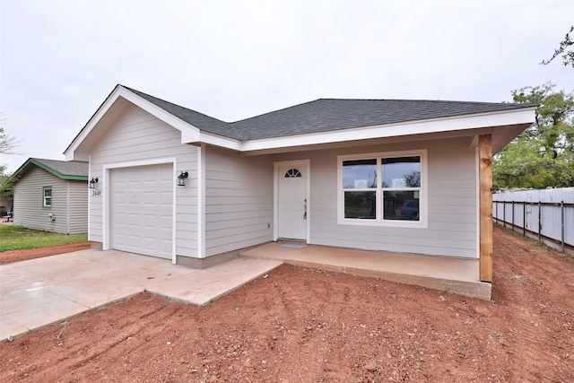 ranch-style house with a garage