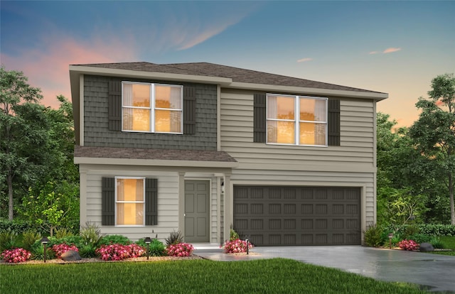 209 Peace Lily Way, Tolar, TX 76476 - view of front of home featuring a garage and driveway