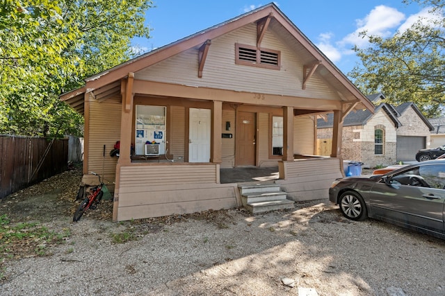 bungalow with covered porch