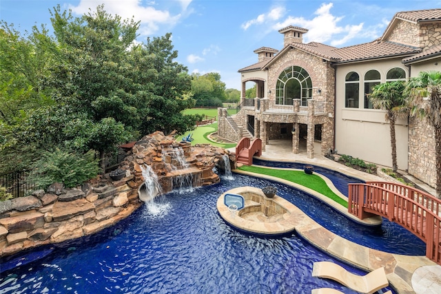 view of pool with a patio area