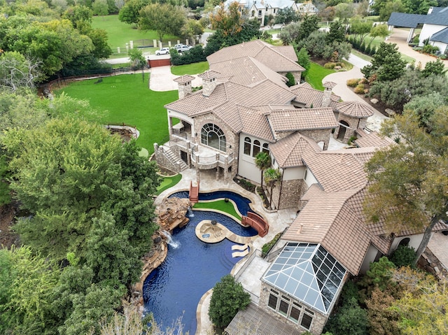 birds eye view of property