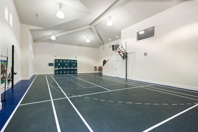 view of basketball court featuring community basketball court