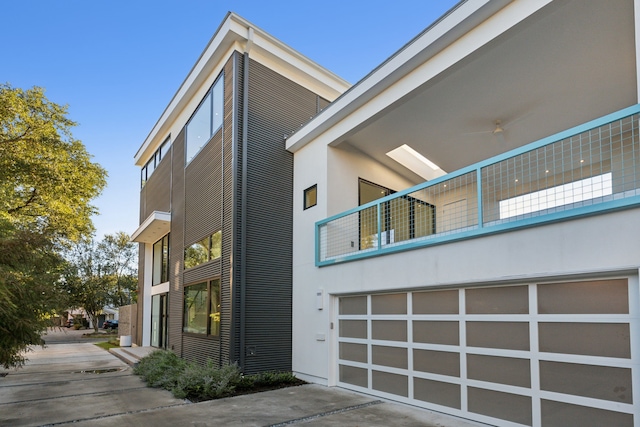 view of property featuring a garage