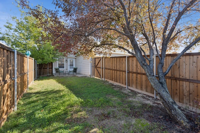 view of yard with a patio