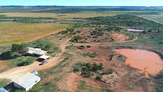 drone / aerial view with a rural view