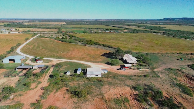 aerial view featuring a rural view