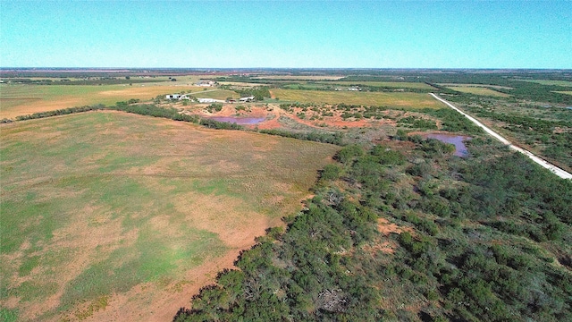 aerial view featuring a rural view